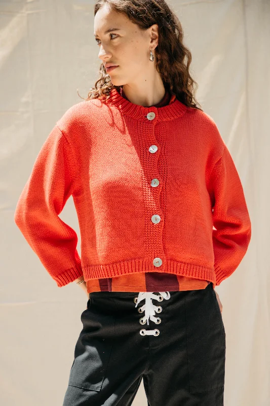 Weekend Bargains to Relish Shipley Cotton Cardigan - Coral