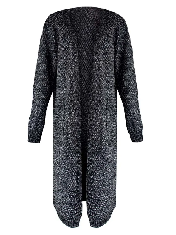 Mega Sale Draped Knit Cardigan Sweater With Pockets