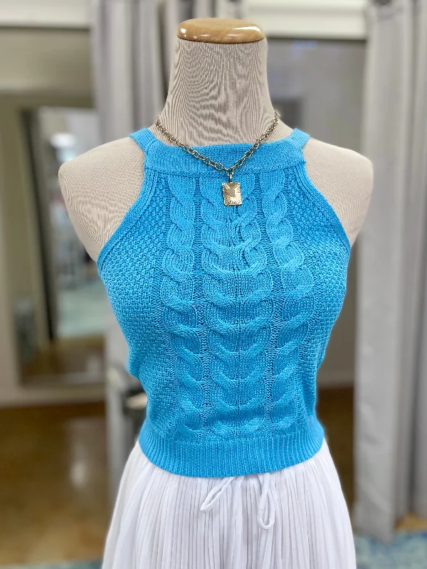 Take Advantage Better In Blue Sweater Tank