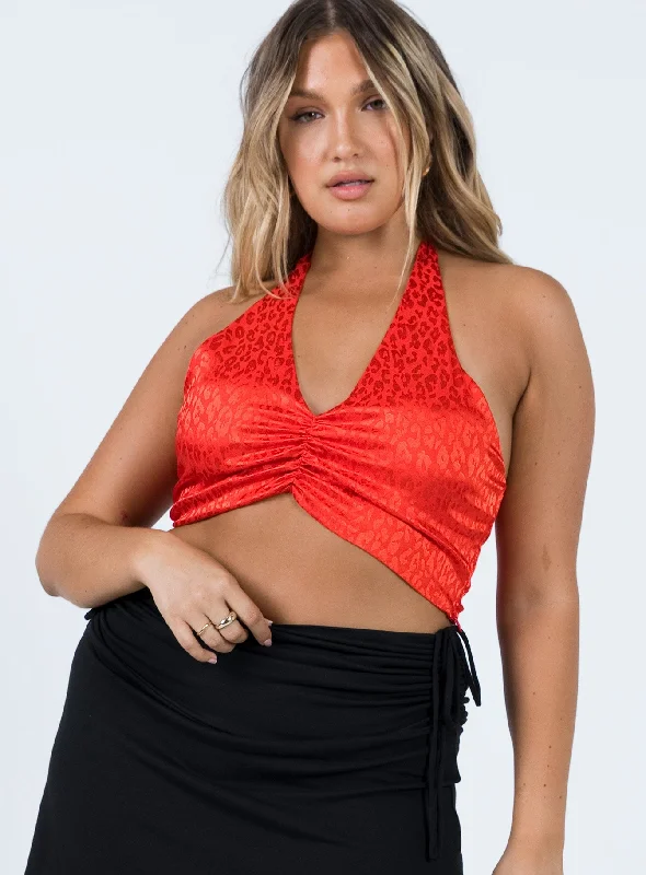 Year-End Clearance Aliza Top Red