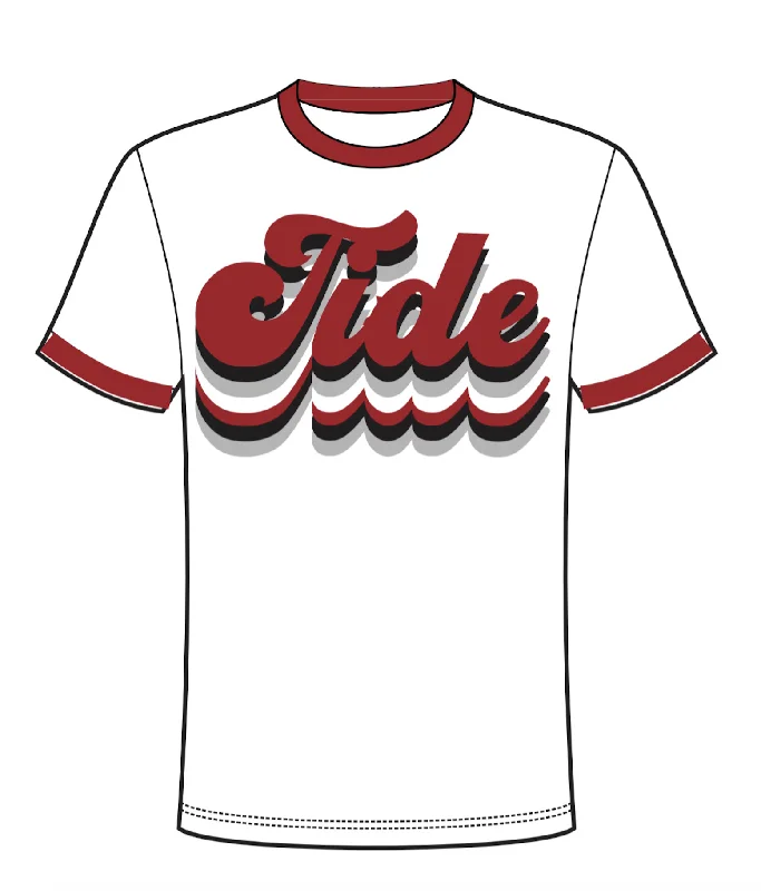Steal Deal Sparkle City Retro Tide Tee - WHITE