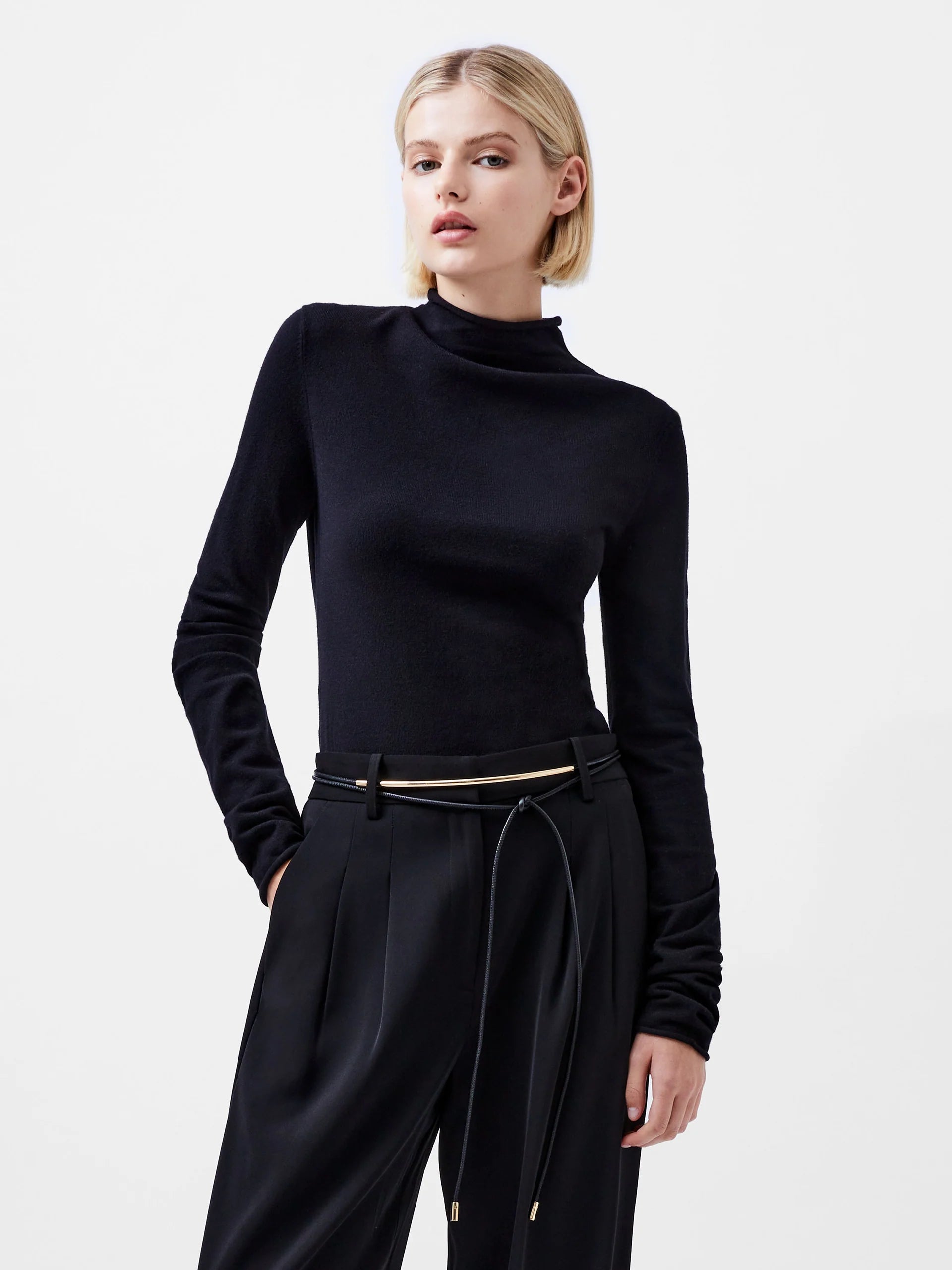 Special Savings Cosysoft Fitted High Neck Jumper in Black
