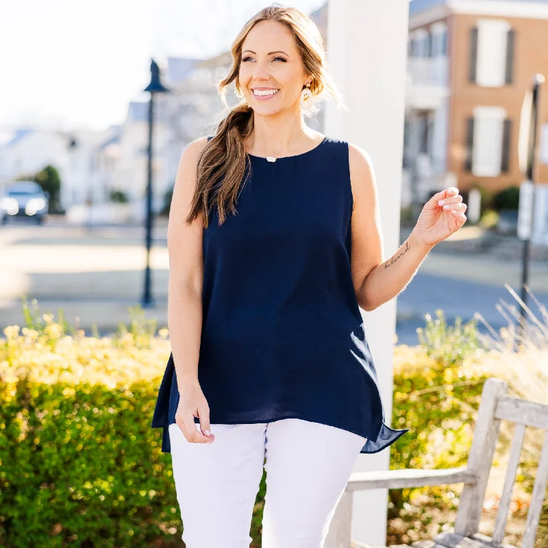 Special Savings Summertime Love Tank, Navy Blue