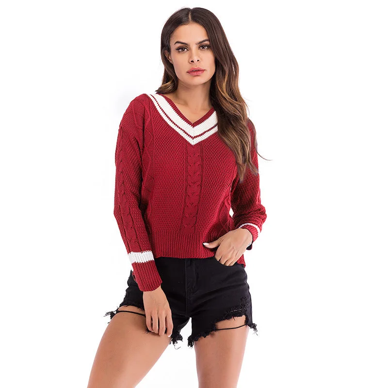 Price Buster Pullover Thickened Red Knitted Bottoming Shirt Women Wholesale