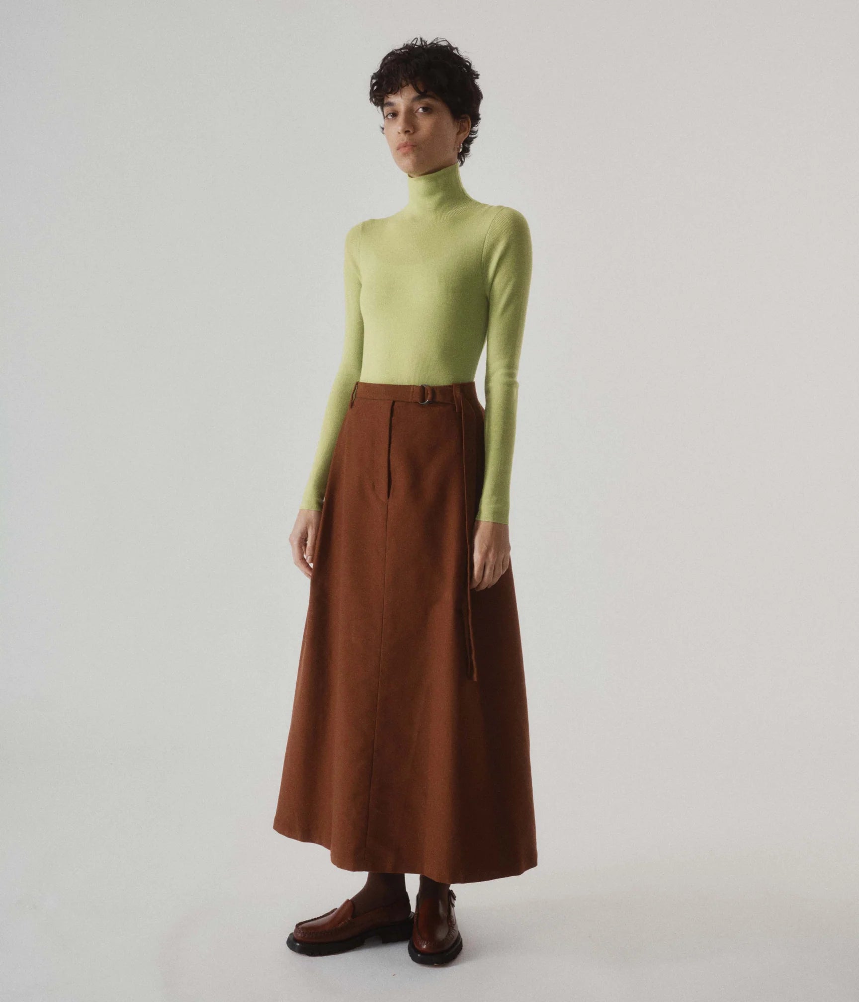 Time-Limited Offer Ribbed Highneck - Wasabi