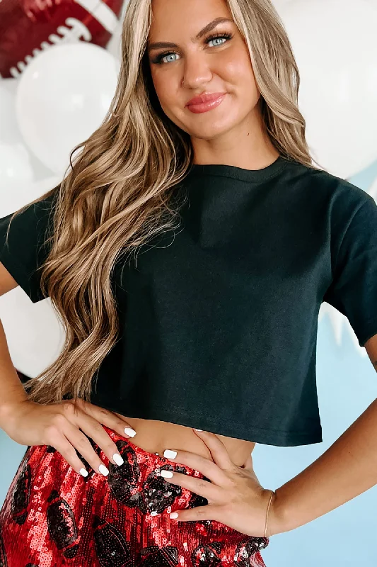 Price Buster Champion Crop Tee (Black)