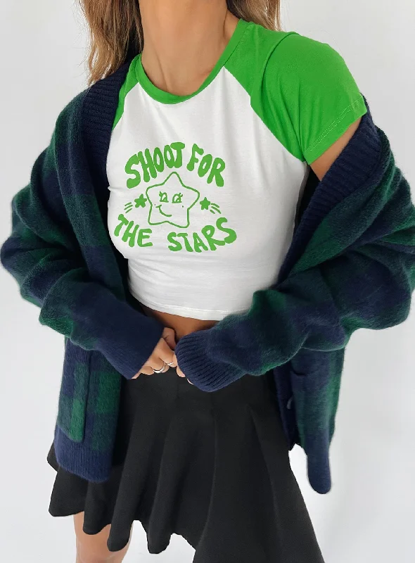 Massive Savings Shoot For The Stars Tee White / Green