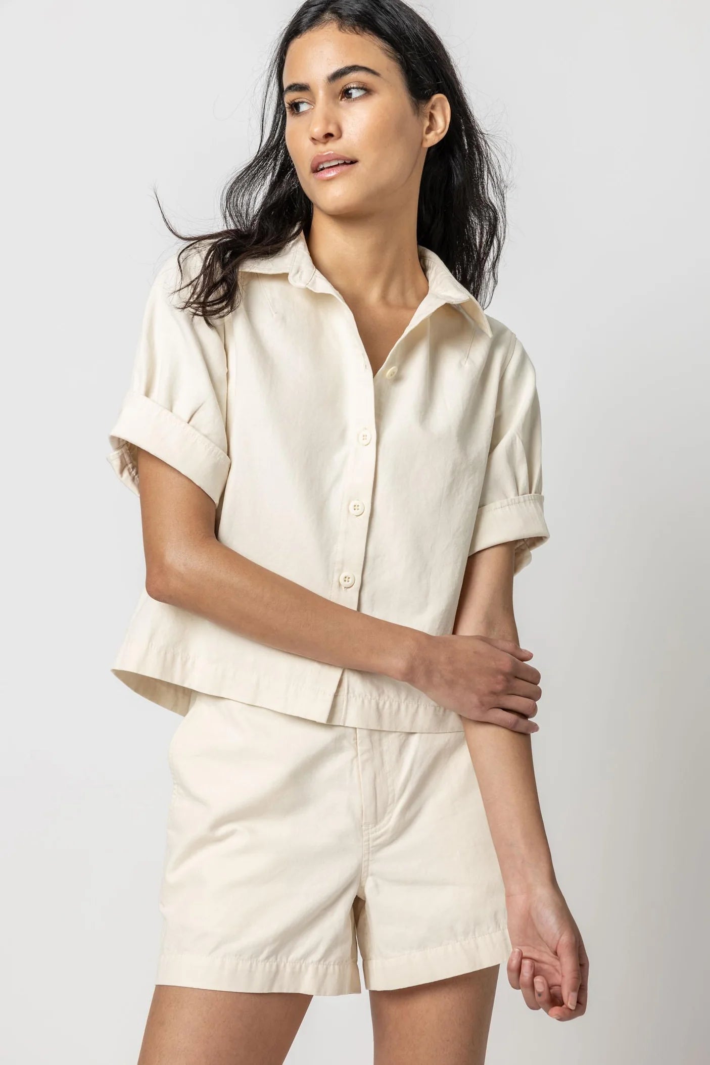 Midnight Sale Cuff Sleeve Shirt Jacket