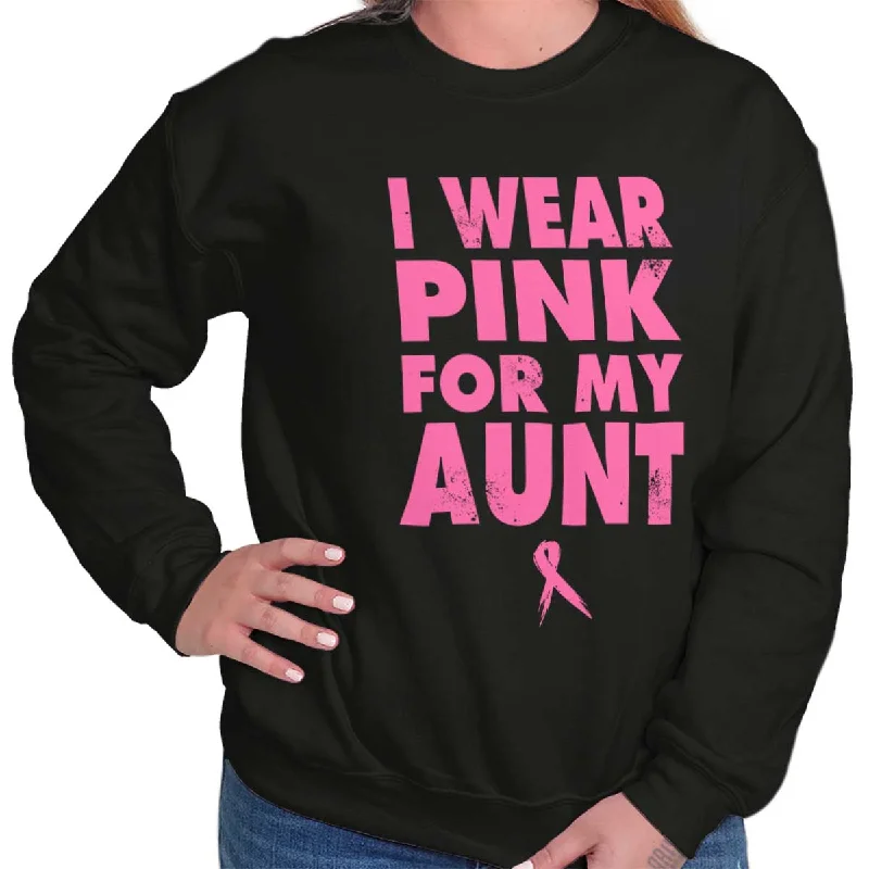 Huge Savings I Wear Pink For My Aunt Crewneck Sweatshirt