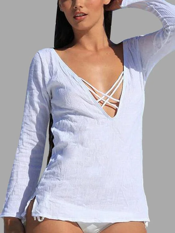Final Clearance Custom Long Sleeve White T-Shirts