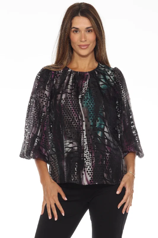Extra Savings Joseph Ribkoff Multi Polka Dot 3/4 Sleeve Top 243151