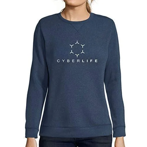 Don't Wait Ultrabasic - Femme Graphique Cyberlife Sweatshirt Action de Grâces Xmas Cadeau Idées Tee Gris Chiné Denim