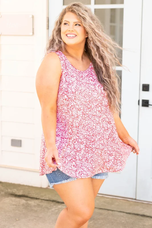Loyalty Reward Little Florals Top, Red