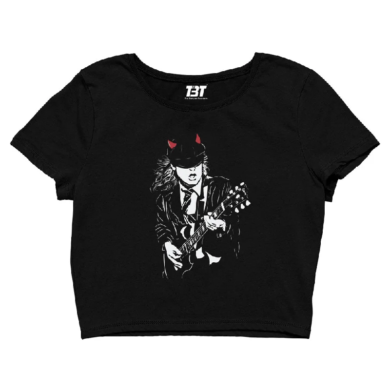 Anniversary Sale AC/DC Crop Top - Thunderous Melodies - Angus