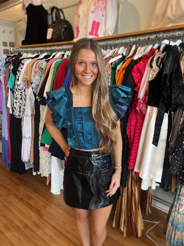 Overstock Hailey Teal Top