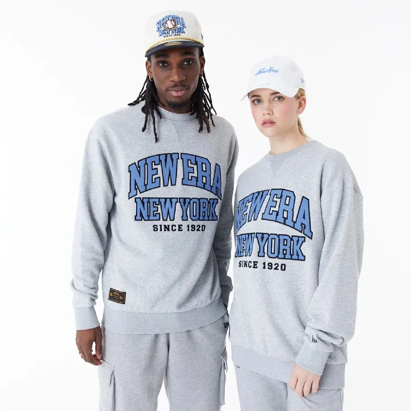 Final Offer New Era Arch Graphic Grey Crew Neck Sweatshirt