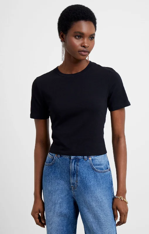 Early Access Rallie Cotton Crew Tee in Black