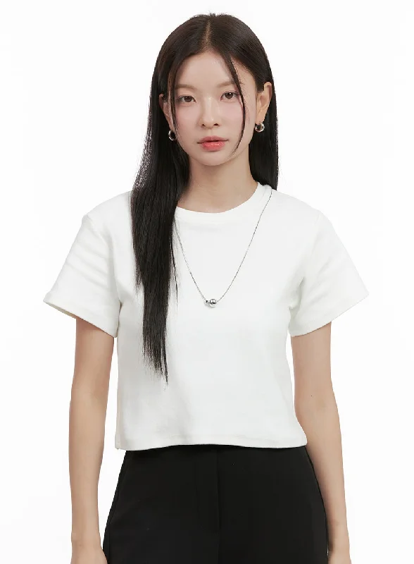 Weekend Deals You Can't Resist Essential Cotton Crop Tee OG416