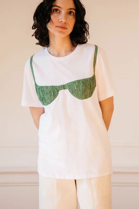 Super Discount Florida Woman Appliqué T  - White/Pickle