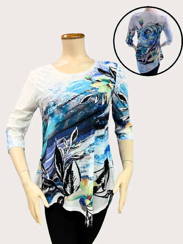 Super Sale FASHQUE - DIGITAL PRINT ASYMMETRICAL TUNIC - T1006