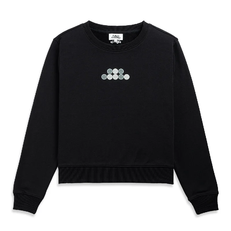 YEAR-End Sale Symbol Cropped Sweatshirt Black