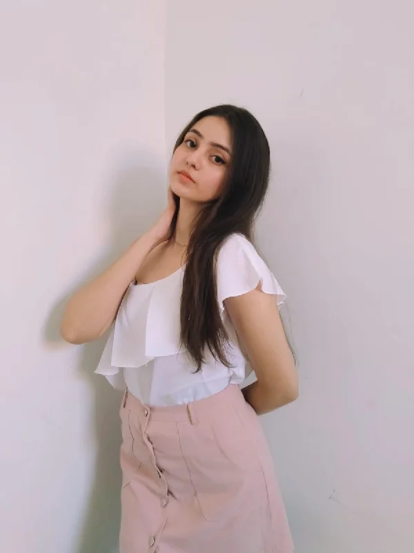 Today's Special Pearl White Off Shoulder Top