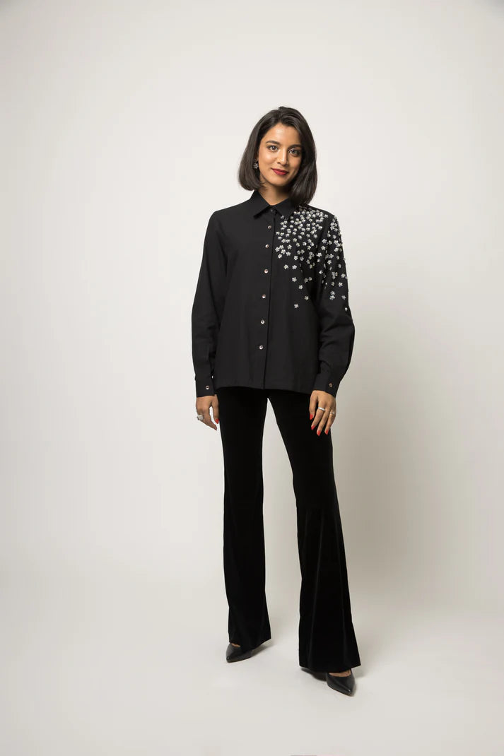 Price Cut Floral Sparkle Shirt
