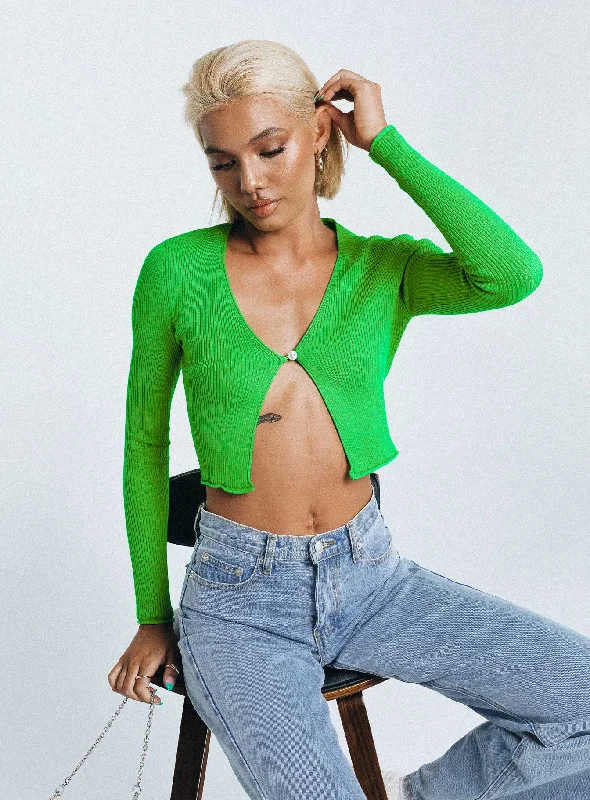 Shop and Save Vineyard Cardigan Green