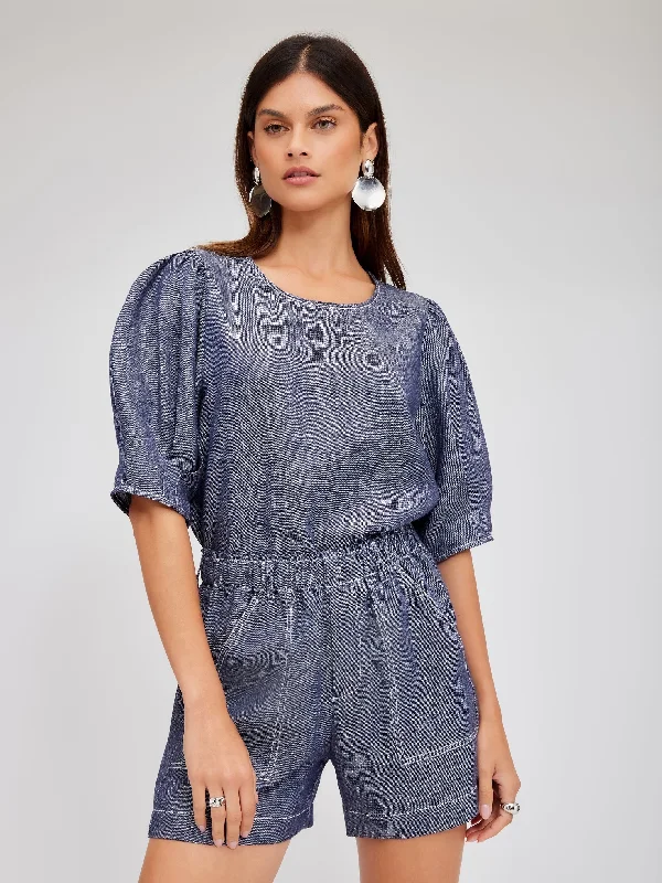 Low Prices Fifteen Twenty Poof Blouse - INDIGO
