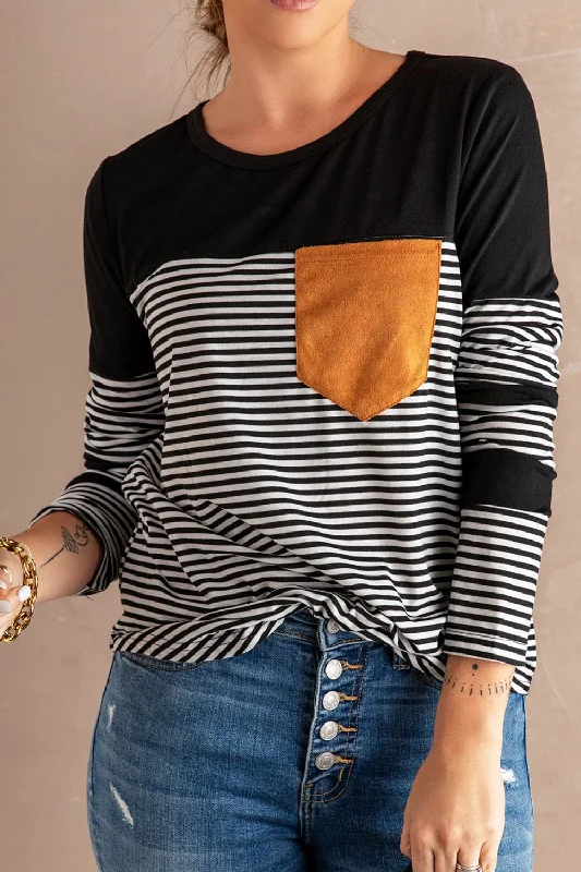 Value Deals Striped Round Neck Long Sleeve T-Shirt
