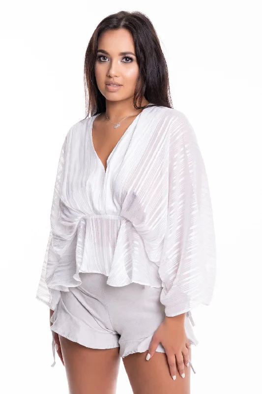 Extra Savings White Frill Top