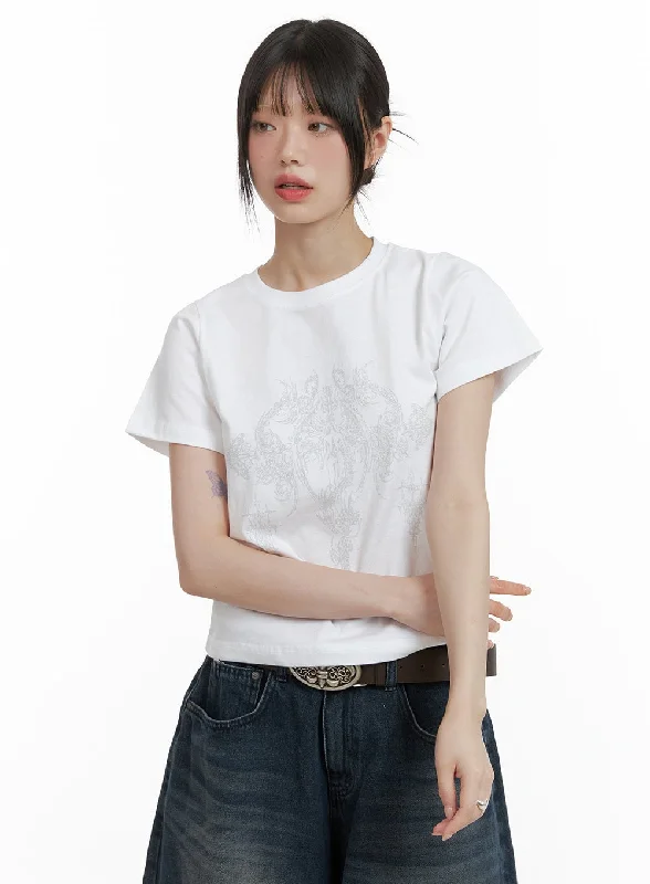 Weekend Specials to Indulge In Cotton Graphic Tee CL412