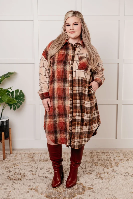 Weekend Offers That Shine Cabin Fever Flannel Plaid Oversized Shacket