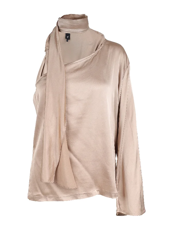 Buy Now XIA blouse with tie band - Elm wood