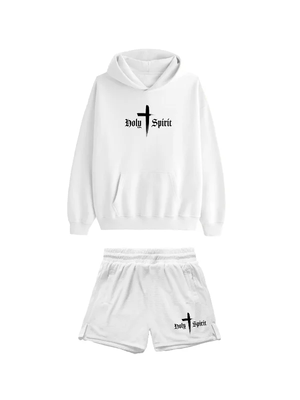 Best Deals Holy Spirit Comfort Hoodie/Short Set - White