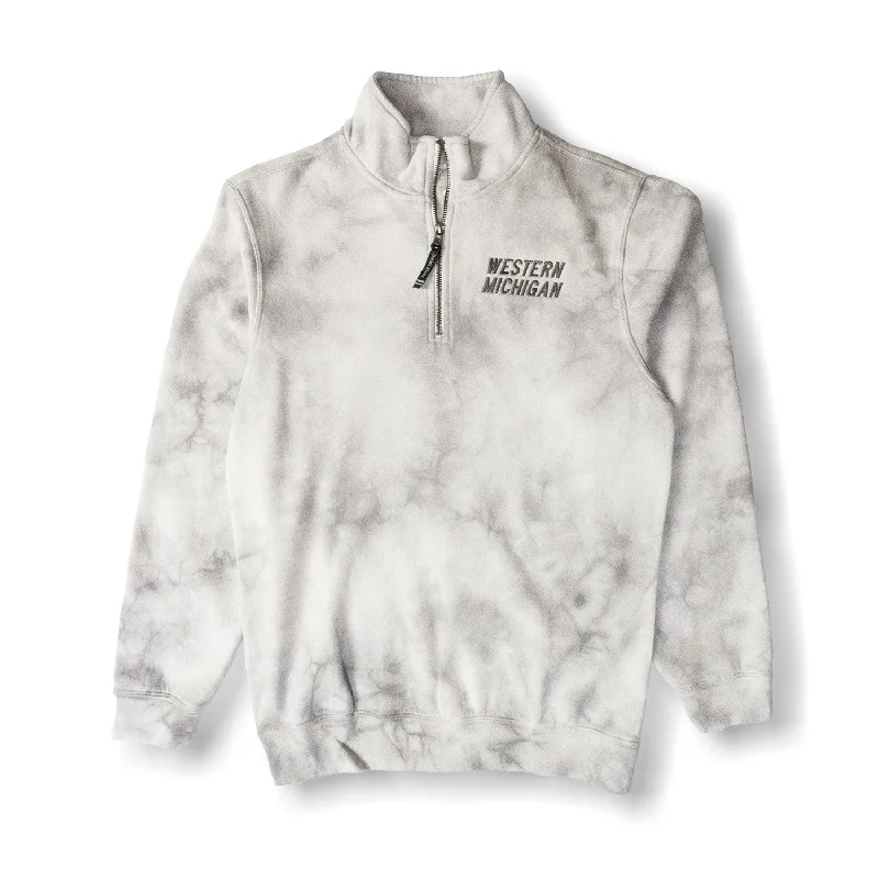 Stock Clearance Western Michigan Tie-Dye Quarter Zip
