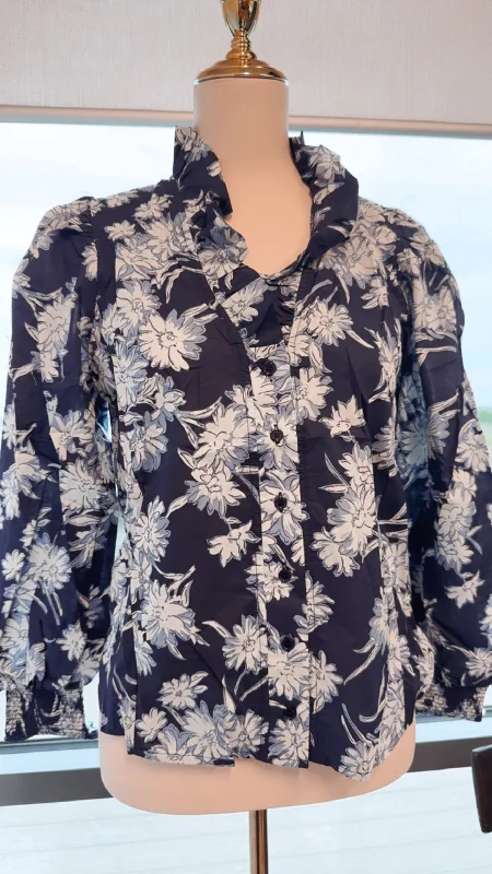 Price Slash Navy Ruffle