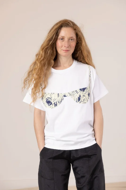 Mega Sale Florida Woman Appliqué T  - White/ Navy Crayon