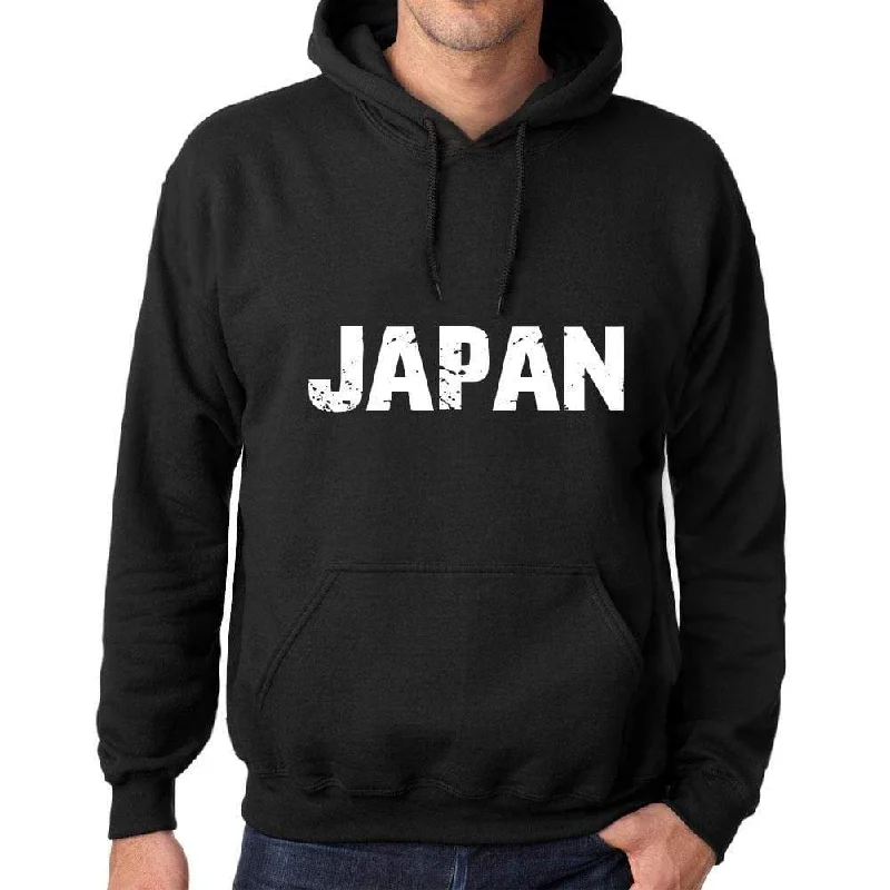 Exclusive Savings Men's Women's Unisex Printed Graphic Cotton Hoodie Soft Heavyweight Hooded Sweatshirt Pullover Popular Words JAPAN Deep Black