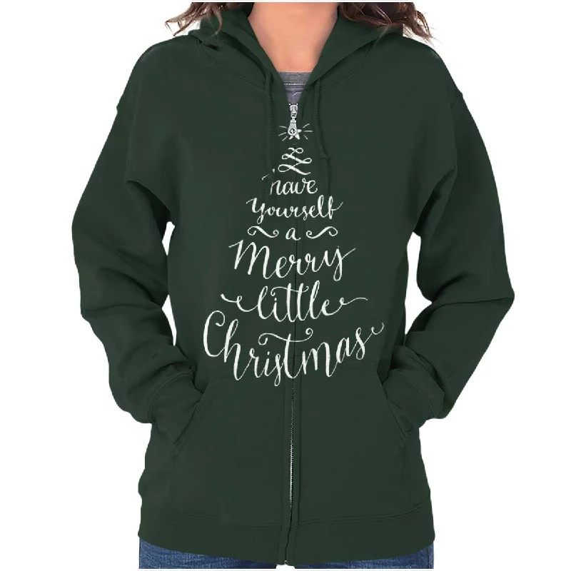 Online Specials Merry Little Christmas Zip Hoodie