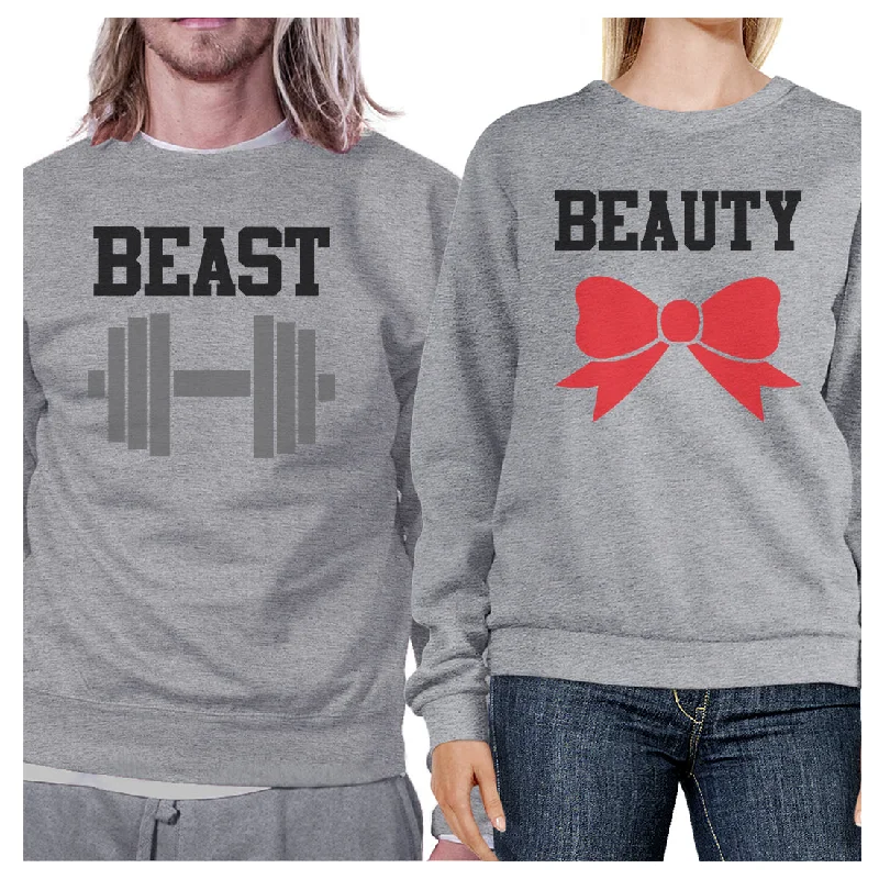 Early Access Beauty And Beast Matching Sweatshirt Pullover For Anniversary Gifts