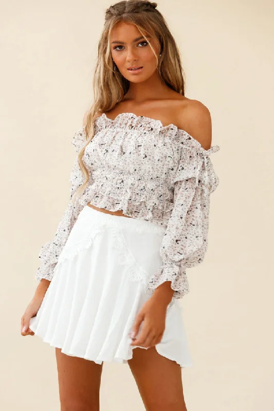 Fantastic Offers Taryn Bardot Top Animal Print White