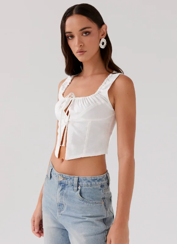 Crazy Deals Take Me Away Corset Top - Ivory