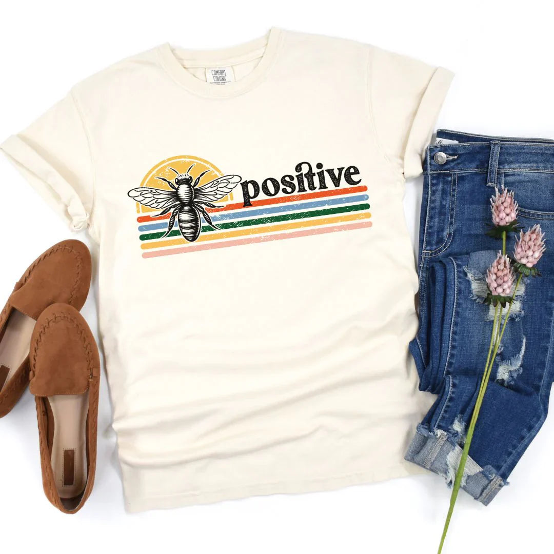 Best Bargains Bee Positive Graphic Tee