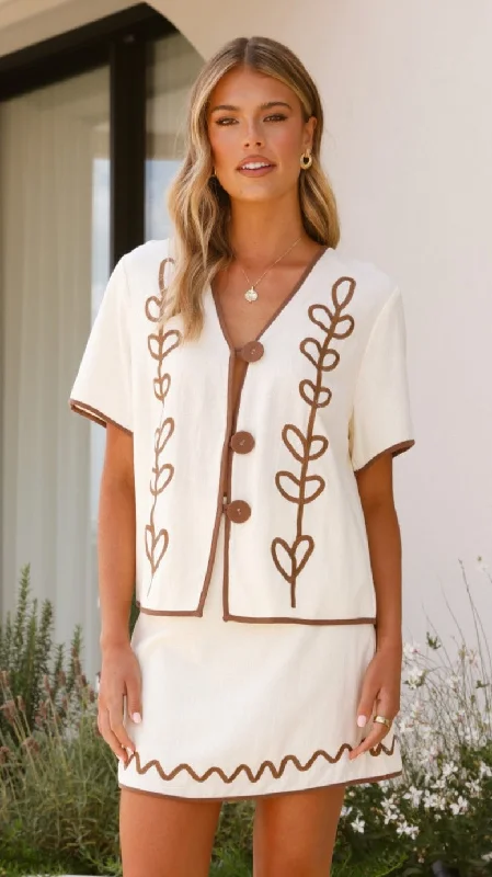 Don't Miss Out Easton Top - Cream