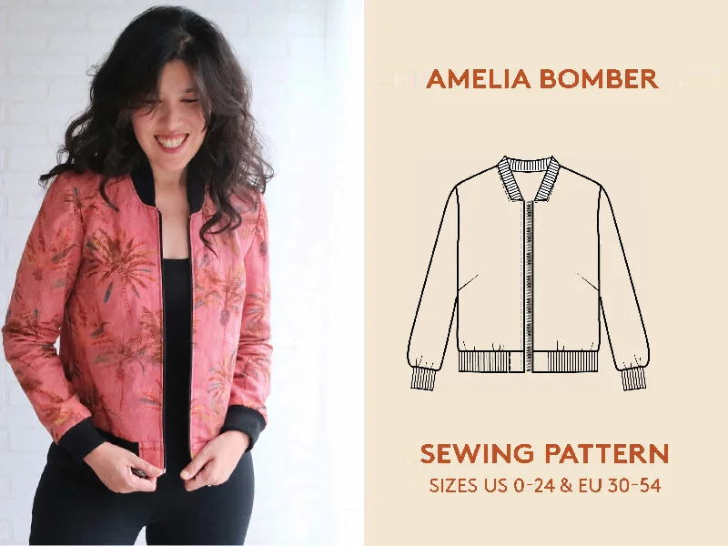 Limited Availability Amelia Bomber - Sewing Pattern | Wardrobe By Me