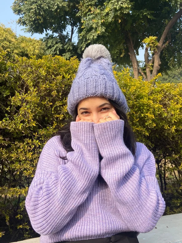Super Savings Light lilac knitted oversized jumper