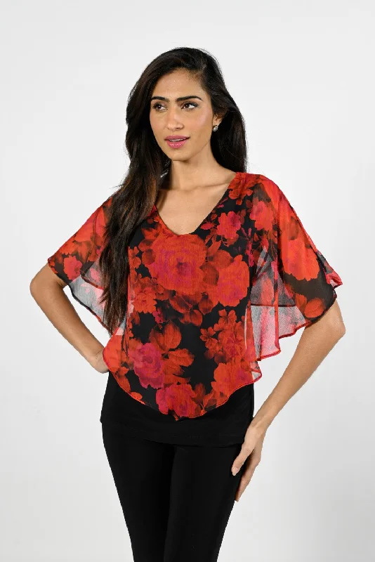 Midnight Madness Frank Lyman Top 224176 Black/Red
