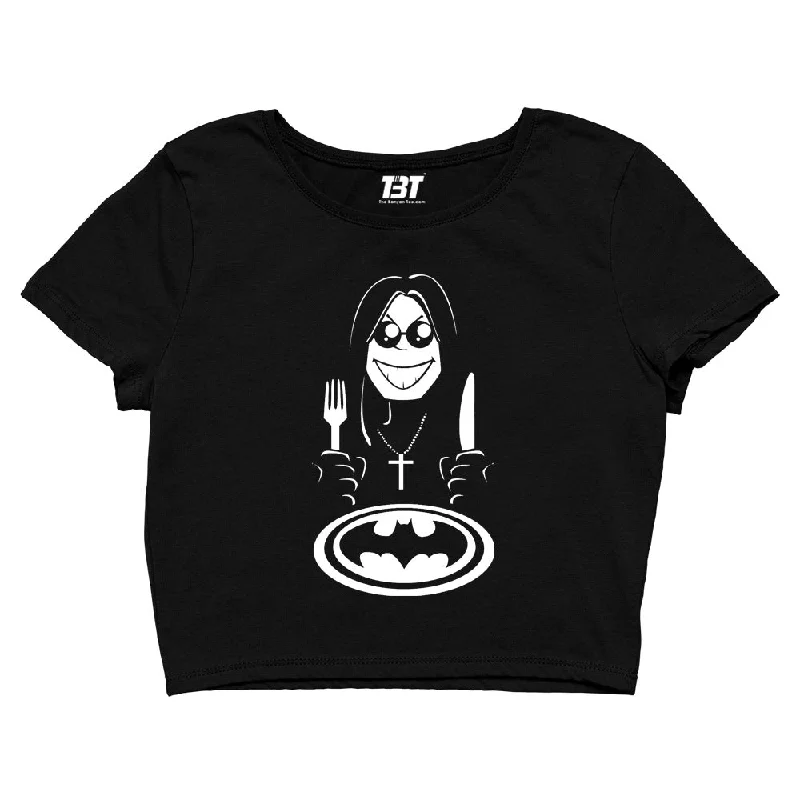 Limited Availability Black Sabbath Crop Top - Bat Meal