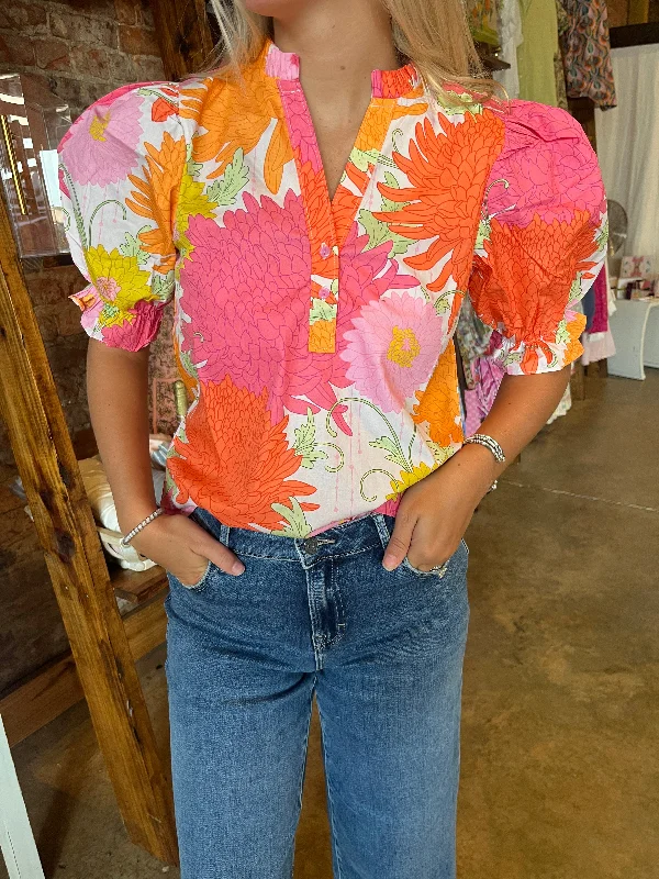 Steals and Deals Amy Floral Bunches Blouse